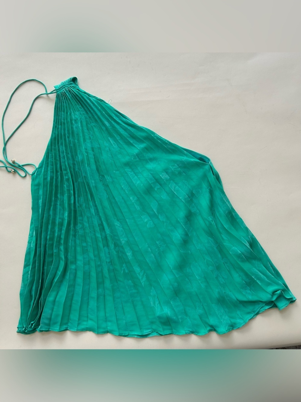 NEW Banana Republic Teal Pleated Halter Blouse size M